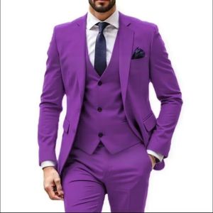 Elegant Green 3 Pieces Mens Wedding Suit With Jacket Pant Vest Single Breasted Notch Lapel Business Blazer Male Clothing