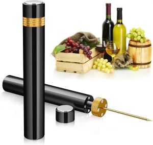 Red Wine Bottle Opener Air Pressure Pump The Grape Wine Bottle Opener Portable Stainless Steel Pin Easy Cork Remover Corkscrew