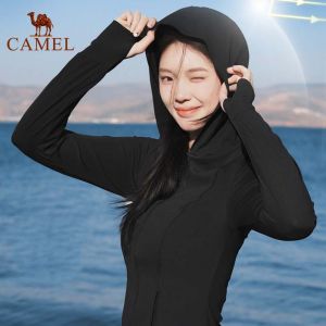 Camel Yoga Clothing Ice Sun Protection Jacket Quick-Drying Wear Hooded Lightweight Breathable Jacket