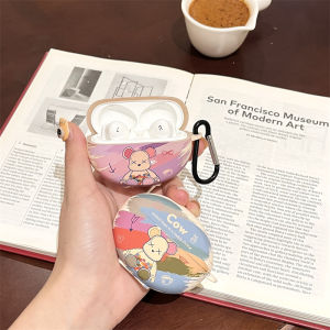 Cute Creative Violent Bear Silicone Case for OPPO Enco Air4 pro Earphone Protective Cover Soft TPU Shell Cool Simple Style