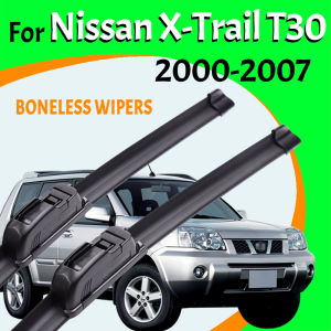 For Nissan X-Trail T30 2000-2007 Car Black Wiper U-type Soft Rubber Boneless Wiper HD Quiet Durable Automotive Wiper 24"+16"