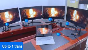 กทม ประกันไทย VRRiiS WL009 อะแดปเตอร์รับส่งสัญญาณวิดีโอ HDMI ไร้สาย ระยะไกล 200ม., 4 จุด ส่งไวจากบริเวณที่ที่สุด