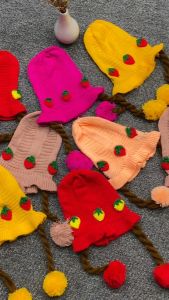 Kupluk Cha Cha Bayi - 5 Tahun / Topi Rajut Ala Korea Anak Perempuan Pompom Import Premium Newborn Beanie Hat Alinkidos