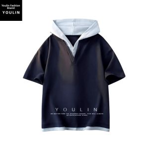 YOULIN | Couple Hooded Short Sleeve T-shirt