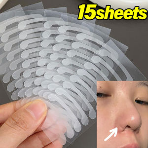 Dorisna 15 Sheet Instant Nose Slimming Strips Shrinking Nose Wing Patch Cosplay Invisible Nose Shaping Strips Makeup Tools