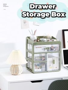 THE 27/32L Multifunctional Desktop Drawer Storage Organizer Comestic Medicine Drawer Storage Box