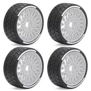 101mm High‑Grip On‑Road RC Tires Wheels for 1/7 1/8 ARRMA Outcast LIMITLESS Fireteam F1 HongNor X3GT KM Rally ZD Racing RC Car