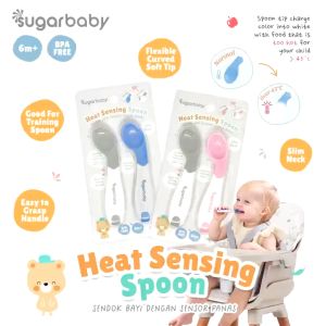 SUGARBABY Heat Sensing Safety Spoon Isi 2 / Sendok Makan Bayi Sensor Panas