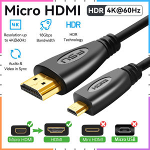 [Hàng có sẵn] Bộ chuyển đổi Micro HDMI sang HDMI Bộ chuyển đổi cáp đực với đực cáp HDMI Full HD 1080p 3D 4K cho máy ảnh máy tính bảng