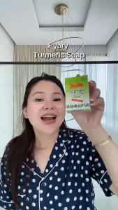 Pyary Ayurvedic Turmeric Soap 75g Coconut Oil Brightens Skin Antibacterial Anti-Acne