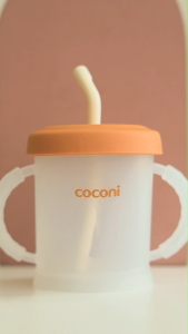 Coconi Straw & Open Curve Training Cup 260 ml – Gelas Belajar Sedotan Anak Curve 15° BPA Free /Gelas MPASI Bayi/Gelas Bayi Anti Tumpah Bocor/Training Cup