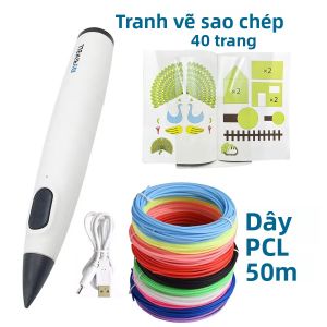 Bộ Quà Tặng Bút 3D Myriwell RP300B Máy In 3D Nhiệt Độ Thấp Với 50m Sợi PCL 40 Trang Bản Sao Tranh - Bộ Nghệ Thuật Giáo Dục