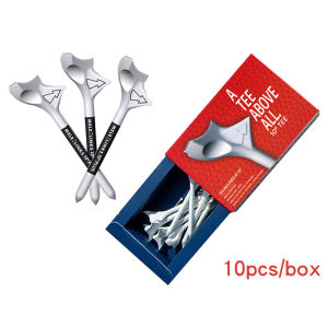 10° Diagonal Insert Golf Ball Tee 5-Color Boxed Rhombic Golf Ball Holder Reduces Rotation Increases Distance Speed Golf Tees