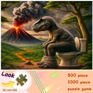 1000/500 PCS Jigsaw Puzzles Dinosaurs Volcanoes Home Decor Games Landscape Puzzles Educational Toys Birthday Gifts