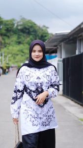 Baju Batik PGRI. Gamis Dewasa Batik PGRI