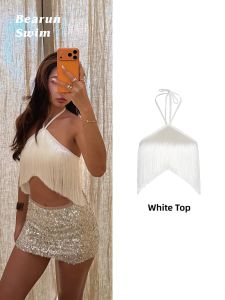 Resort Style Fringe Halter Top Women