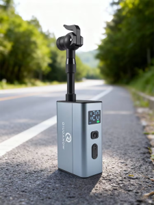 Máy Bơm Không Khí Điện Mini QIUDANOW Dành Cho Xe Đạp Có Màn Hình Vỏ Hợp Kim Nhôm Pin Kép 750mAh Cổng Type C Van Presta/Schrader