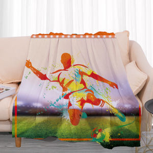 ผ้าห่มฟุตบอลโลกผ้าห่มขนแกะปะการังสำหรับคนเดียวให้ความอบอุ่นในห้องนั่งเล่นโซฟาของที่ระลึกสำหรับแฟนบอลทีมชาติ32ทีม