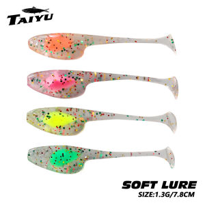 TAIYU 37pcs/set Micro Soft Worm Bionic Fishing Lures Kit Floating TPE 5cm T Tail Artificial Swimbaits Jigging Fishing Lures