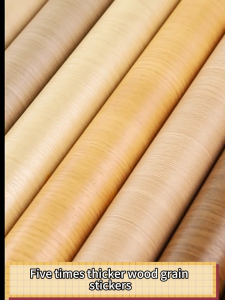 【120cm*10m】Wood Grain PVC Self-Adhesive Wallpaper Sticker PVC Adhesive Wood Grain Wall Decor Kitchen Cabinet Door Table Wall Sticker Thickened 3D wood grain wallpaper