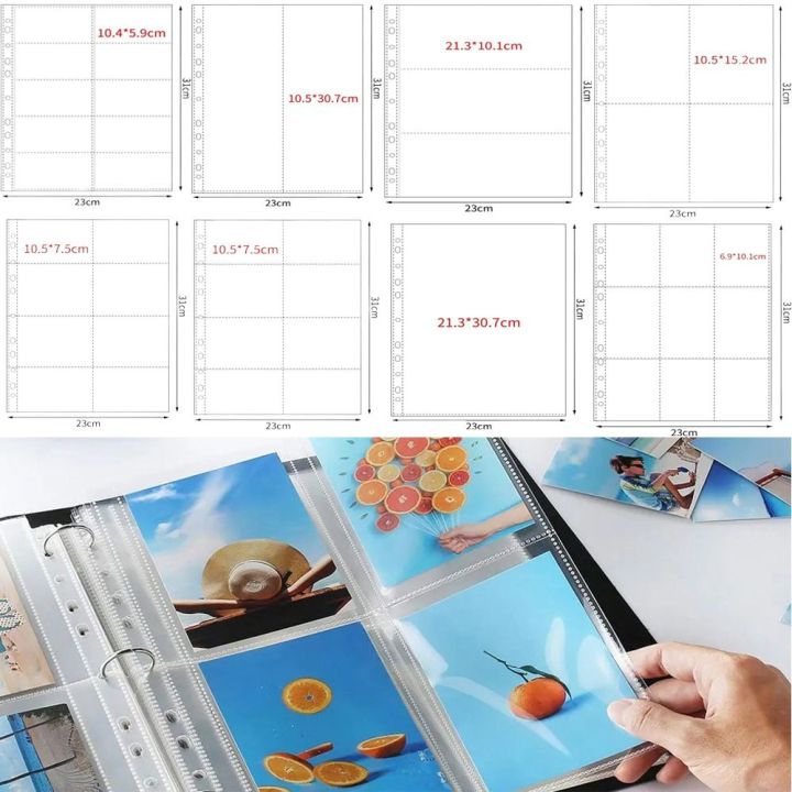 MKEB PP A4 Kpop Photocard Binder DIY Transparent Photo Album Refill Pages Stationery Multiple Pockets Card Stamp Die Jewelry Storage