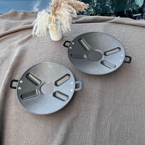 Titanium Coated Non-Stick Camping BBQ Grill Pan Outdoor Open Flame Gas Stove Roasting Tray Cast Iron Skillet Frying Pan