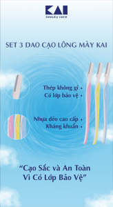 Dao Cạo Lông Mặt Kai ( 00188 - 1 Vỉ 3 Cái )