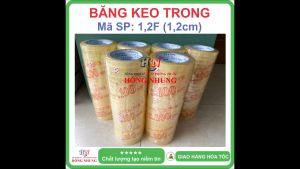 [SÉT] COMBO 24 cuộn Băng Keo Trong 100 Yard bản rộng 12cm (12F) chất keo siêu dính.