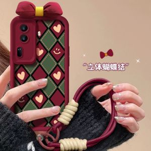 New Silicone Phone Case for OPPO Reno15 with Lanyard Festive Chinese Style Full Cover Anti-Fall Soft Protective Shell for Women