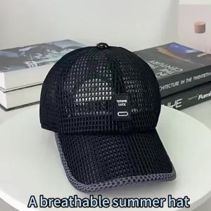 WRELS | Summer Mesh Baseball Cap Breathable Adjustable Anti UV Outdoor Fishing Hats Casual Lightweight Sunshade Running Hiking Caps