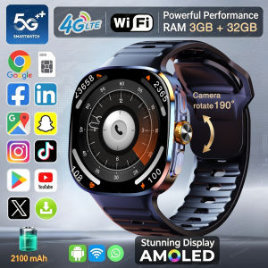 5G Smart Watch Men Women GPS Map WIFI Sim Smartwatch Rotating Camera Video Call NFC App Download 3+32GB Storage Watches Android