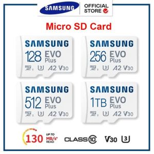 Samsung Evo Plus /128GB/256GB/512GB/1TB/2TB UHS-I Class10 A2 U3 V30 MicroSDXC MicroSD Memory Card Read Up To 160MB/s