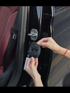 SEAMETAL 4pcs Car Door Lock Buffer Shock Absorber Silicone Cushion Auto Door Closing Soundproof Protective Covers Accessories