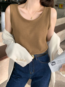 White Strapless Vest Womens New 2025 Inner Match Suit Loose Sleeveless Base Spring Summer Outdoor Wear Cotton Polyester Blend