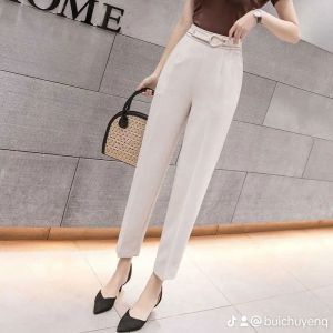 Quần baggy nữ quần tây dài chất đẹp phong cách Hàn Quốc sang trọng