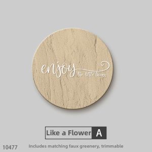 RUIBAHAO | Floral Abstract Round Sandstone Decoration