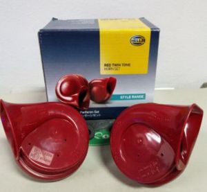 แตรรถยนต์ HELLA red twin tone ( สีแดง ) หอยโข่ง
