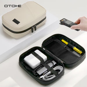 OTOHE กระเป๋าที่เก็บดิจิตอลอุปกรณ์จัดระเบียบสาย USB การเดินทางกระเป๋าสัมภาระกระเป๋าแกดเจ็ตอิเล็กทรอนิกส์กระเป๋าอเนกประสงค์กระเป๋าที่เก็บสายขนาดใหญ่อุปกรณ์เสริม U ดิสก์ฮาร์ดไดรฟ์ชุดหูฟังถุงเก็บของอุปกรณ์เสริม