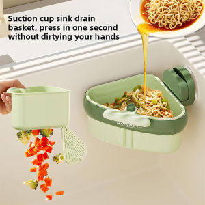 Kitchen Filter Drain Basket Fruit Vegetable Cleaning and Drainage Basket Cleaning Basket Triangular Sink Strainer for Food Waste