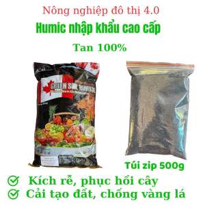 500 gam Humic cao cấp nhập khẩu dạng vảy - Cải tạo đất cằn kích rễ cho cây ra nhiều chống vàng lá thối rễ