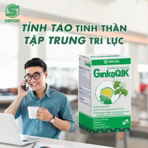 Viên Uống GINKOQIK SHINPOONG - Bổ Não Hỗ Trợ Tuần Hoàn Máu Não Giảm Đau Đầu và Mất Ngủ