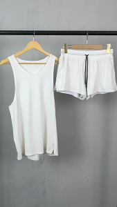 Mens Sportswear : Sleeveless Tee and Shorts with Inner Anti-Abrasion Tights (Maknsport A484/A474)