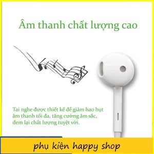 Gía Sốc Tai Nghe OPPO R11 Màng Trắng - Âm Thanh Hay Bass Căng - Có Míc Đàm Thoại Thoải Khi Đeo - BH 12 Tháng Happy Shop