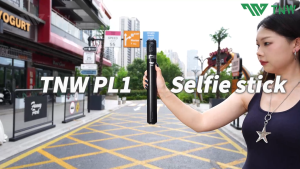 TNW PL1 Tripod Automatic Pop Up Selfie Stick Tongsis Tripod Bluetooth 177cm Aluminium Tripod with Magnetik Remote