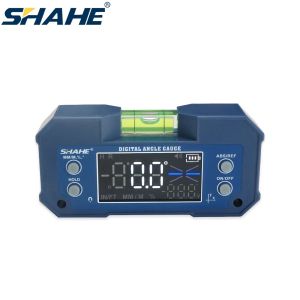 SHAHE MINI เครื่องวัดระดับแม่เหล็ก Inclinometer ชาร์จมุมเครื่องวัดมุม Dual แกน Digital Angle Finder พร้อมระดับฟอง