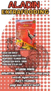 EXTRAFOODING (ALADIN) 1 RENTENG - sarapan ayam berprotein kalsium mineral
