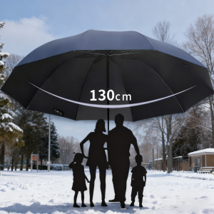 130CM Oversized Folding Umbrella Windproof and Waterproof Large Sun and Rain Umbrella for Travel and Family Use