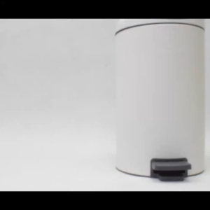 Powder Coated Metal Foot Pedal Type Trash Can Silent Close Lid Waste Basket Garbage Container Bin with Inner Bucket