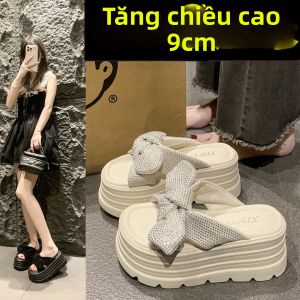 DINGMUYI | Dép Thời Trang Nhẹ Nhàng Nâng Cao Gót 9cm