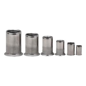 POWER&STRONG | Stainless Steel Rivet Nut Flat Countersunk Knurled